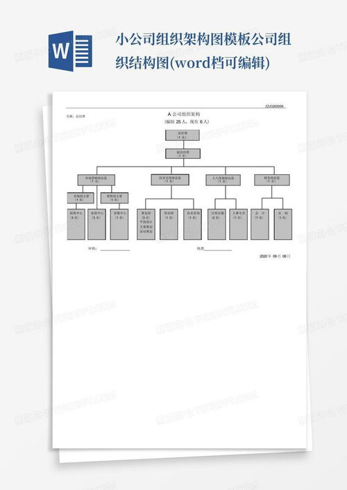 小公司组织架构图 公司组织结构图 档可编辑 word模板下载 编号qyppekwz 熊猫办公